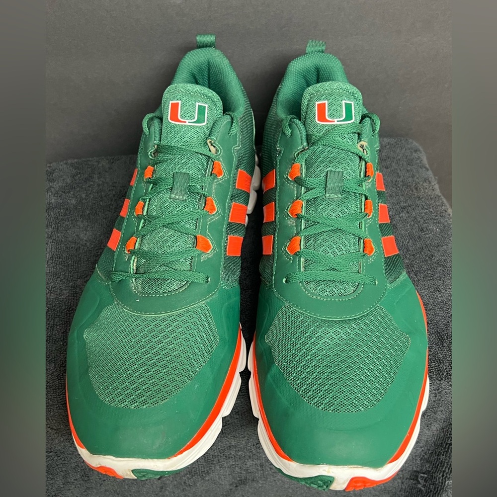 Adidas SPEED TRAINERS Player Issued Miami Hurricanes TEAM EXCLUSIVE SIZE 16 RARE - Picture 6 of 11